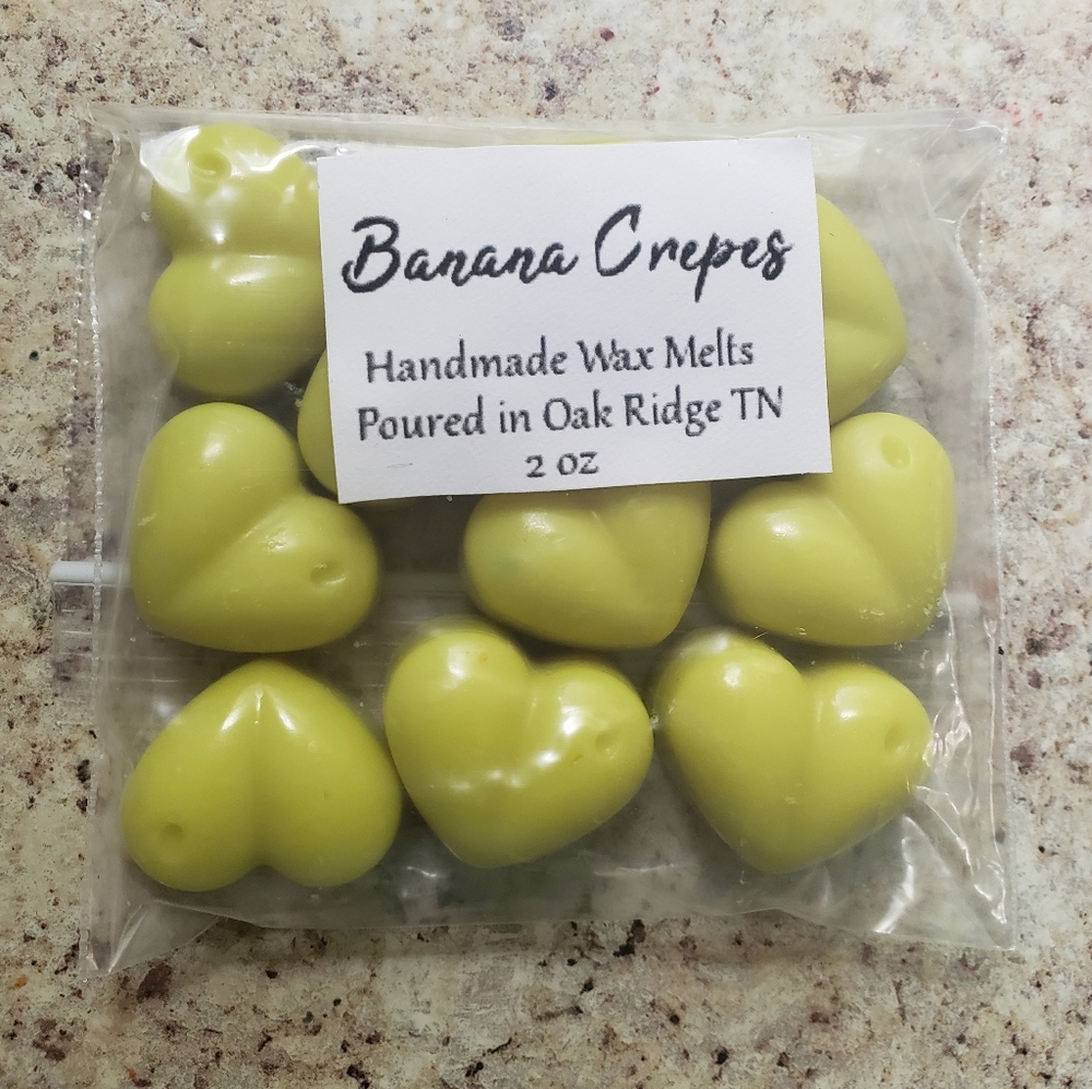 Banana Crepes Wax Melts 10 Hearts
